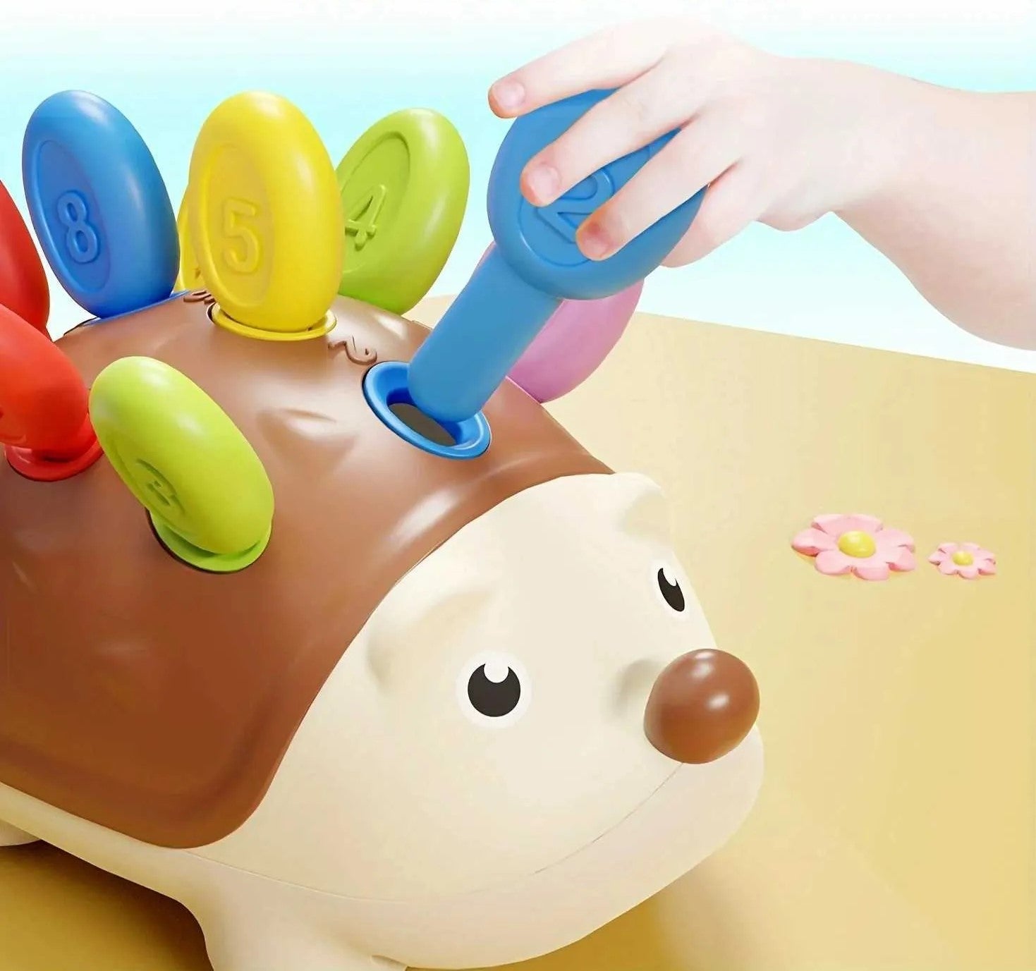 Montessori Hedgehog Toy – Fine Motor & Counting Game for Toddlers