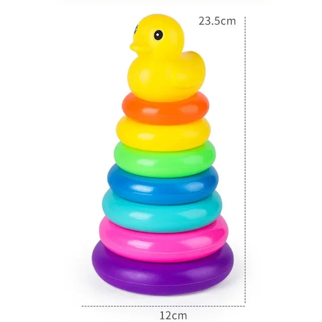 Montessori baby rolling ball tower – educational stacking track toy