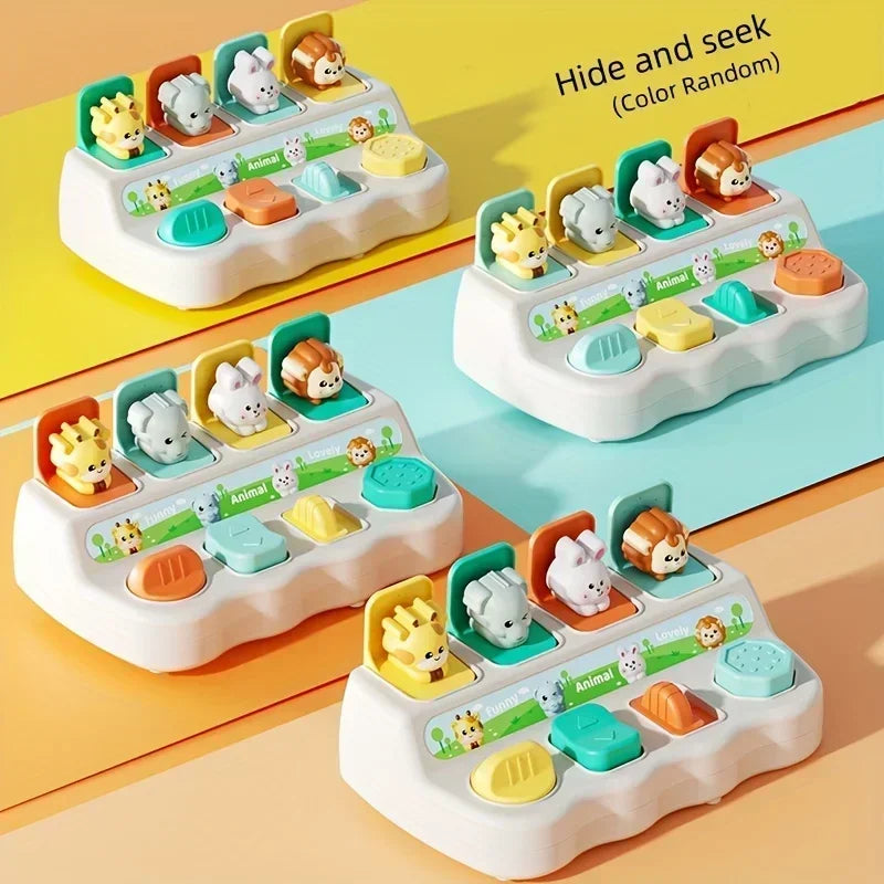 Montessori pop-up animal toy – interactive learning play box for toddlers