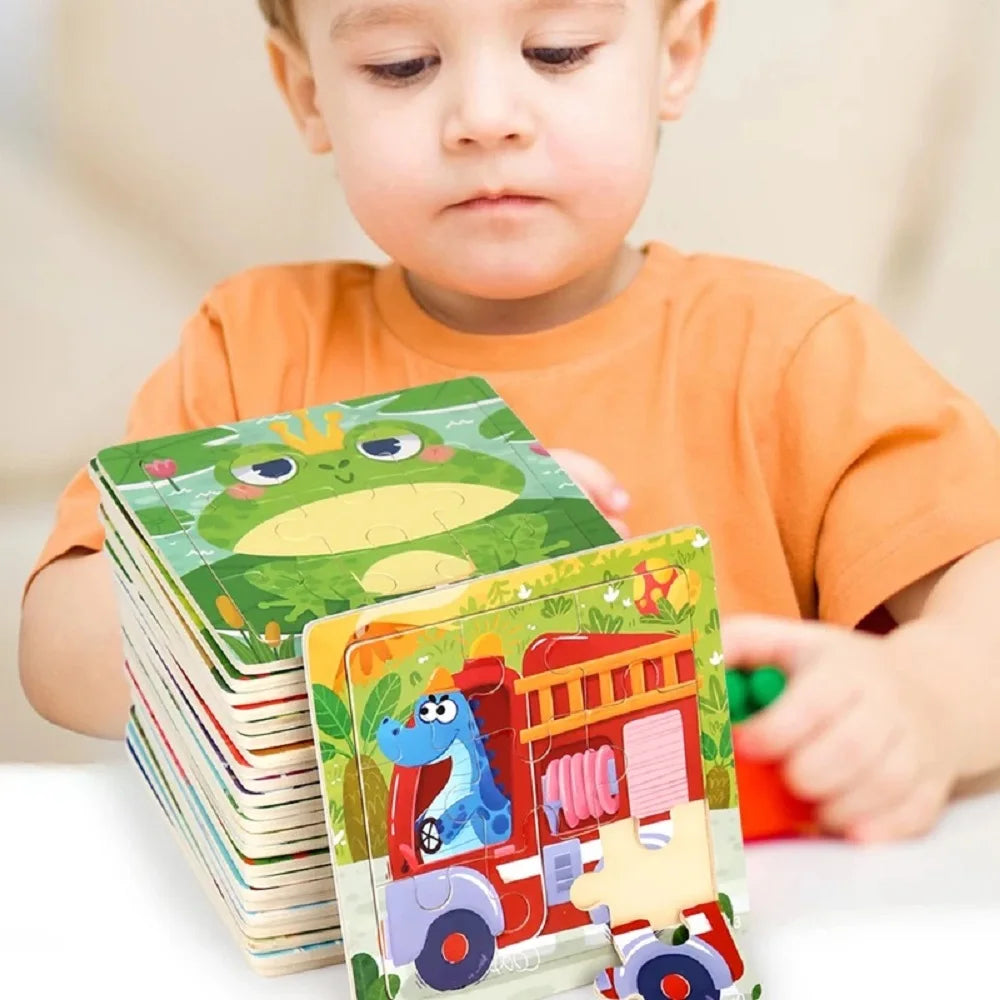 Montessori wooden animal puzzle toy (Ages 2-7)