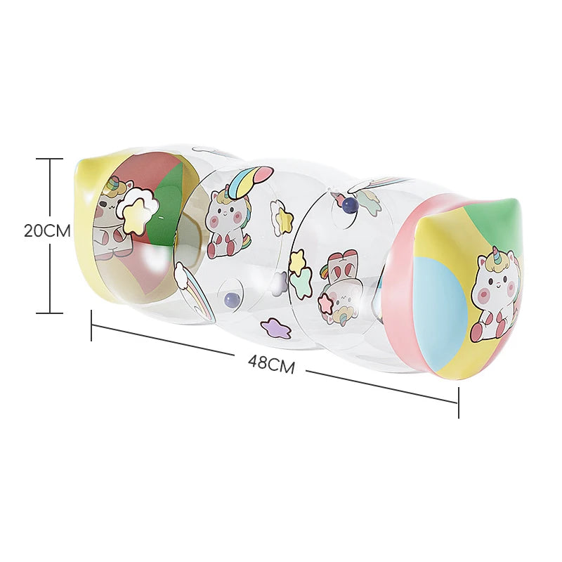 Inflatable Baby Crawling Roller Toy – Rattles & Educational Fitness Toy for 6–12 Months