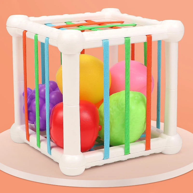 7-Piece Educational Cube Stacking & Matching Toy Set for Kids
