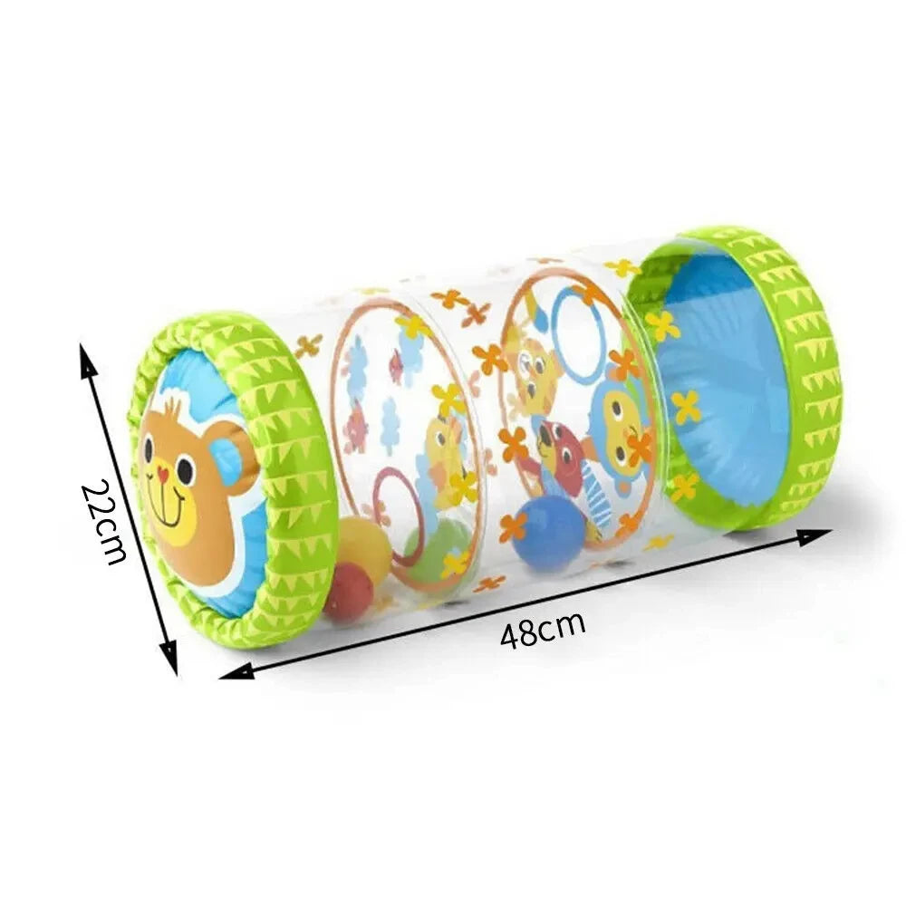 Inflatable Baby Crawling Roller Toy – Rattles & Educational Fitness Toy for 6–12 Months