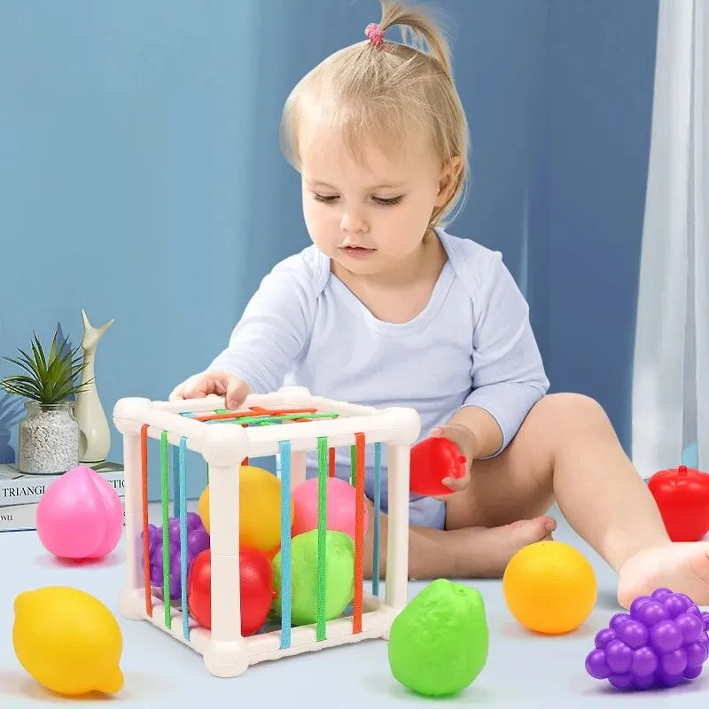 7-Piece Educational Cube Stacking & Matching Toy Set for Kids