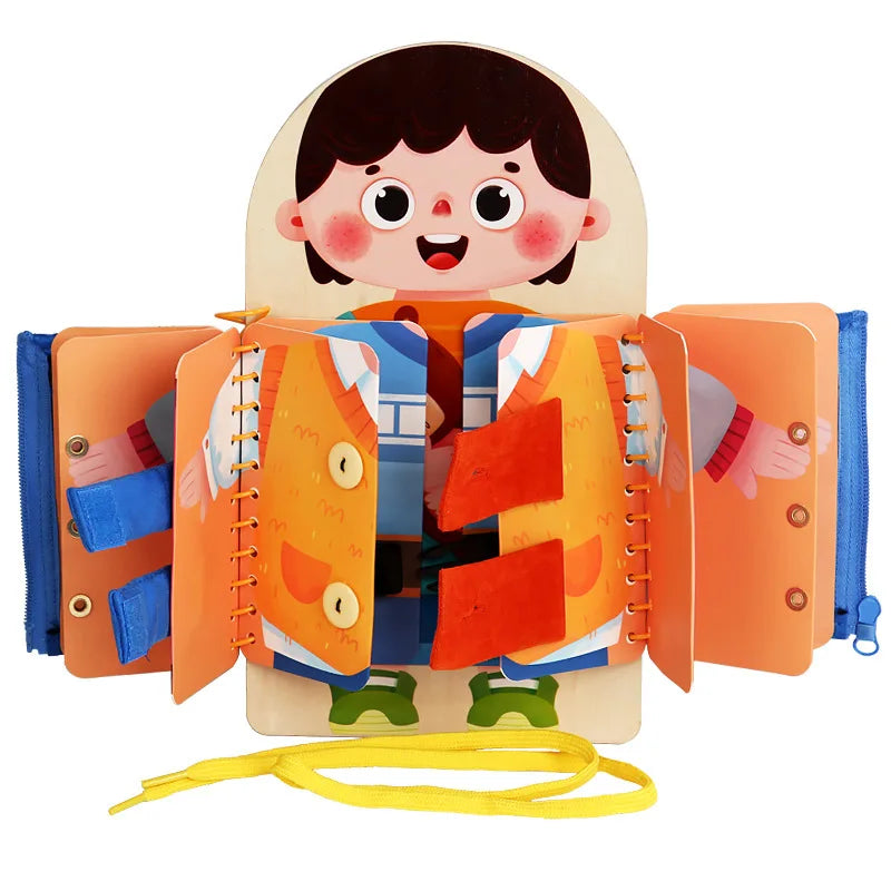 Multi-layer wooden busy board for children - education games