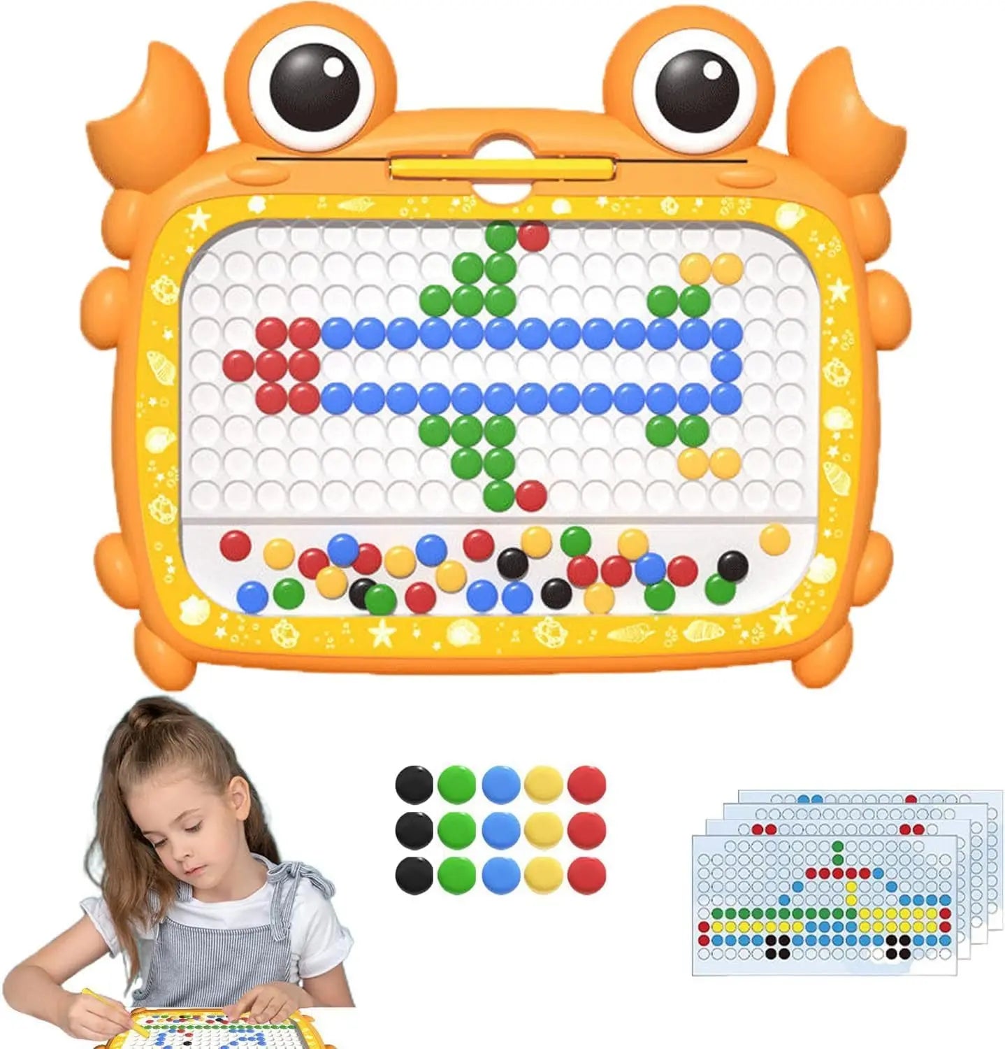 Magnetic Crab Drawing Board – Large Graffiti & Montessori Art Toy for Preschoolers
