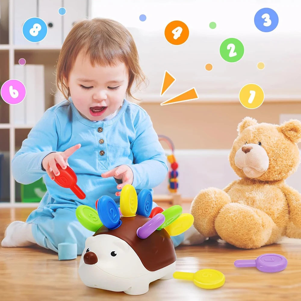 Montessori Hedgehog Toy – Fine Motor & Counting Game for Toddlers