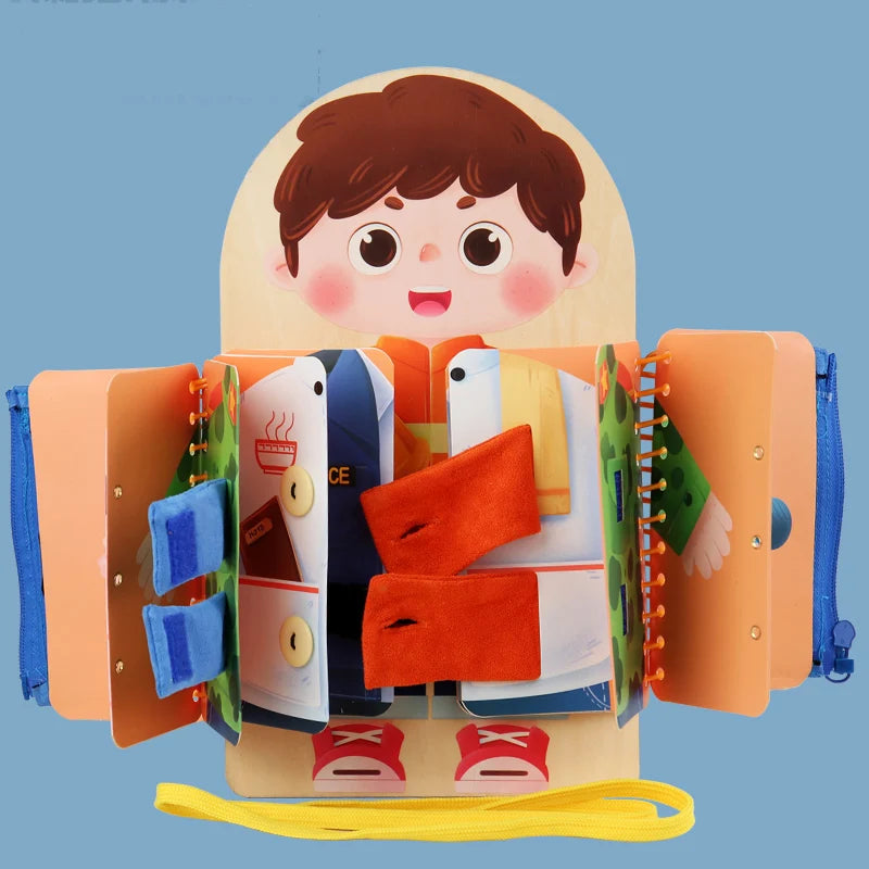Multi-layer wooden busy board for children - education games
