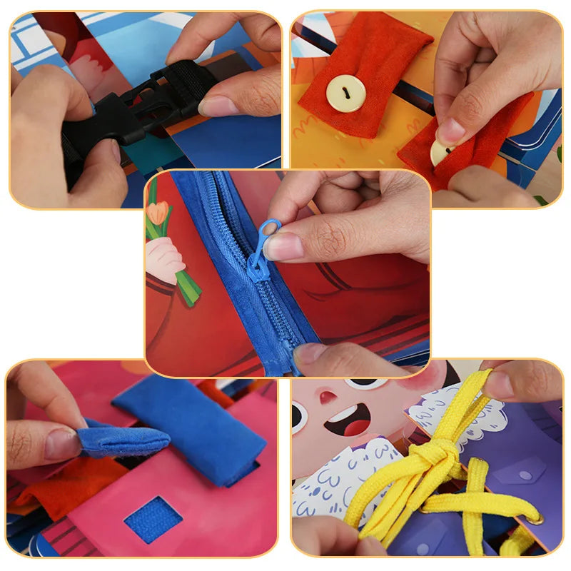Multi-layer wooden busy board for children - education games