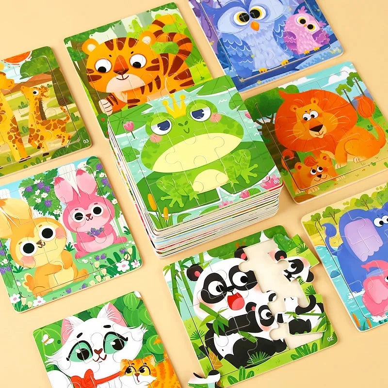 Montessori wooden animal puzzle toy (Ages 2-7)