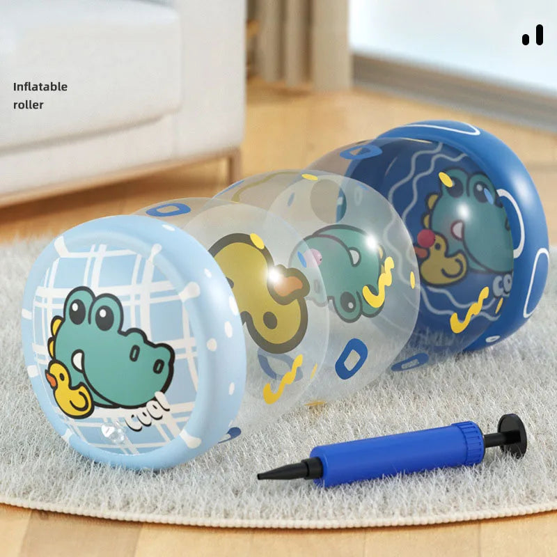 Inflatable Baby Crawling Roller Toy – Rattles & Educational Fitness Toy for 6–12 Months