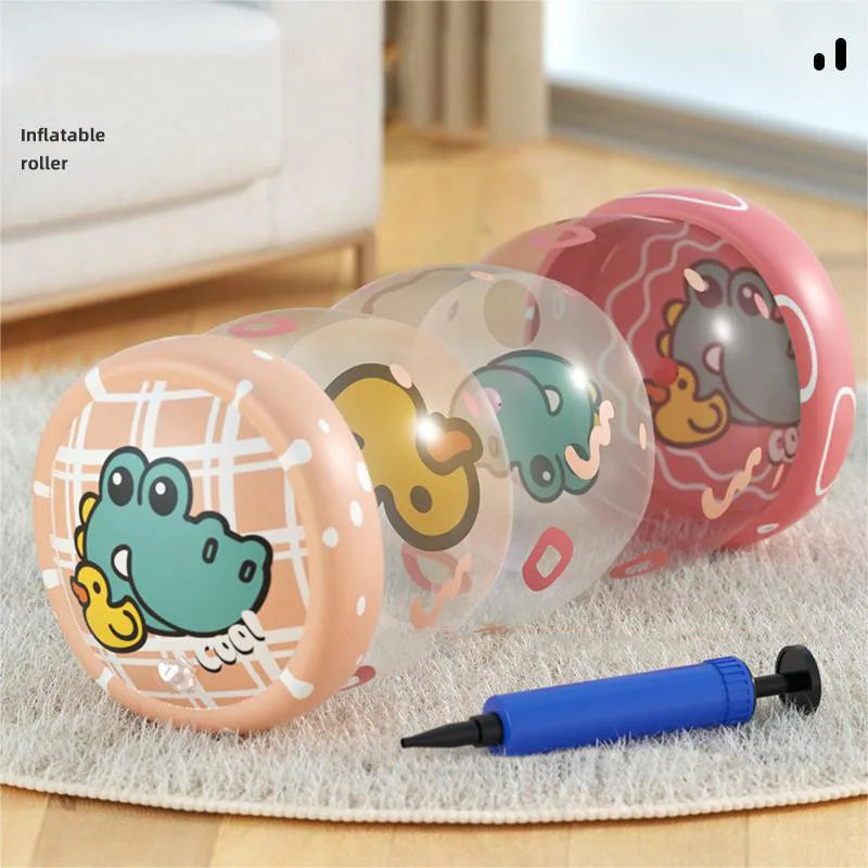 Inflatable Baby Crawling Roller Toy – Rattles & Educational Fitness Toy for 6–12 Months