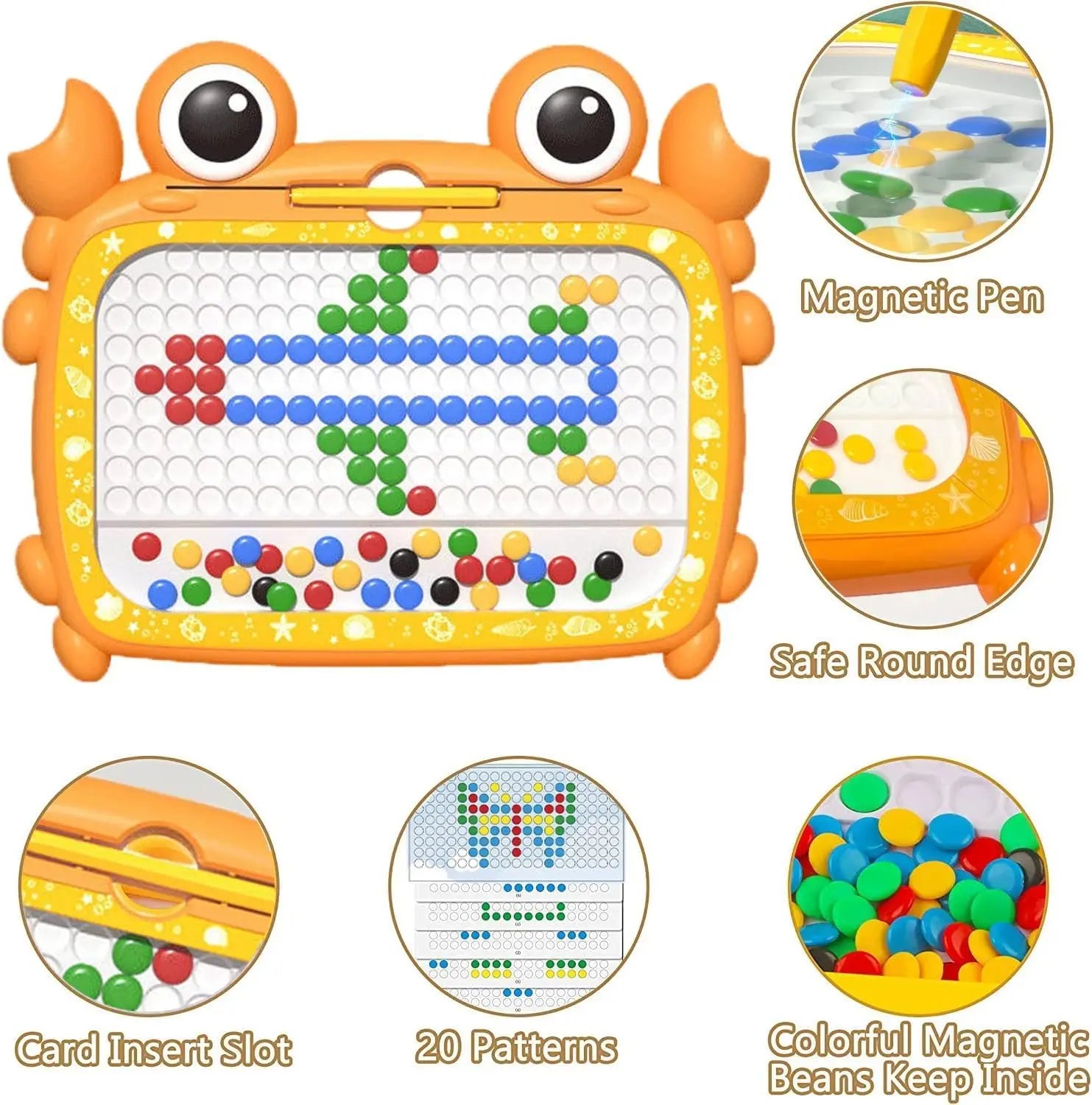 Magnetic Crab Drawing Board – Large Graffiti & Montessori Art Toy for Preschoolers