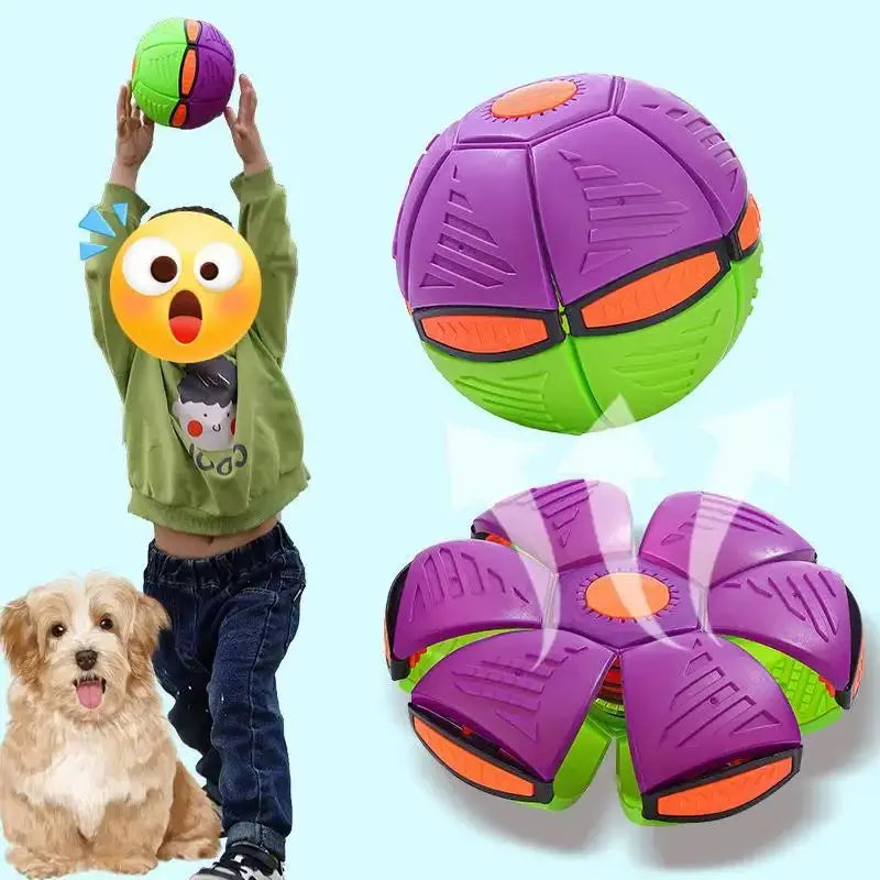 Transformable Flying Saucer Ball – Magic Bouncing Toy for Kids, Parents & Pets
